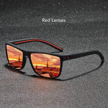 Fashion Vintage Square Polarized Sunglasses for Men & Women – Designer UV400 Driving & Fishing Eyewear
