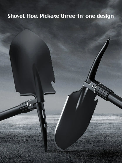 1PC Outdoor Foldable Camping Shovel – Multifunctional Hiking Entrenching Tool, Portable Garden & Survival Shovel