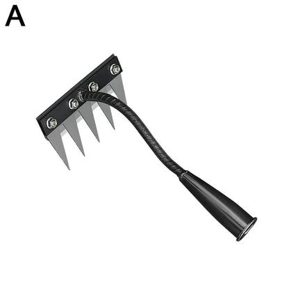 Carbon Steel Garden Weeding Rake – 5/6/7/8 Teeth Soil Loosening & Weed Removal Tool for Farm, Garden & Landscaping