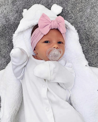 1Pc Baby Nylon Headscarf – Handmade Flower Headband for Newborn Girls, Toddler Elastic Hair Turban